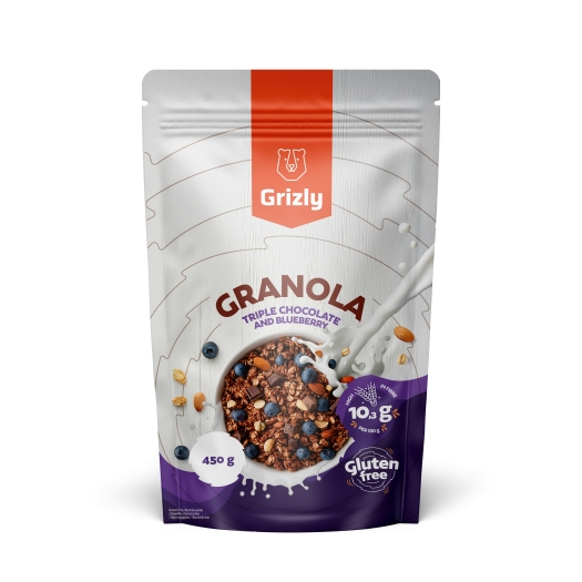 Granola hořká čokoláda s borůvkami